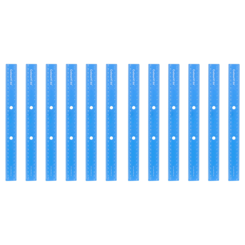 2PK 6pc Colourhide 30cm Bindermate Ruler For Ring Binder - Classic Blue