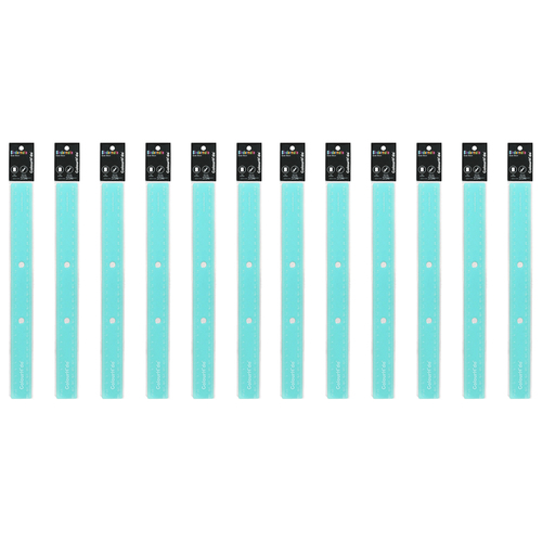 2PK 6pc Colourhide 30cm Bindermate Ruler For Ring Binder - Aqua