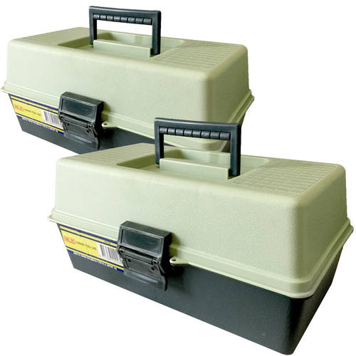 2PK 31cm Tool Storage Box/Case - Green