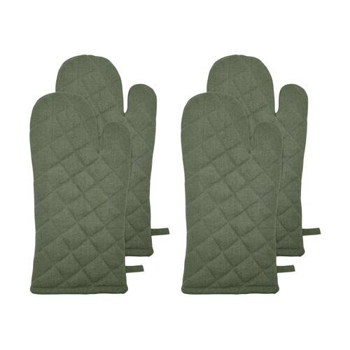 2PK J.Elliot Home Jules Oven Mitt Kitchen Accessory 19x35x2cm Olive Green