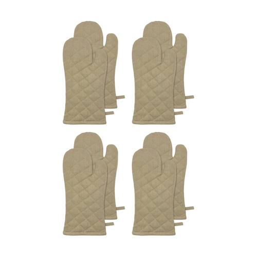 4PK J.Elliot Home Jules Oven Mitt Kitchen Accessory 19x35x2cm Beige
