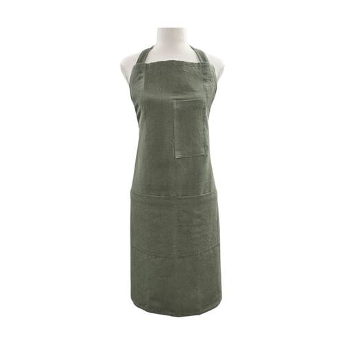 J.Elliot Home Jules Cotton Linen Kitchen Apron 83x68x0.3cm Olive Green