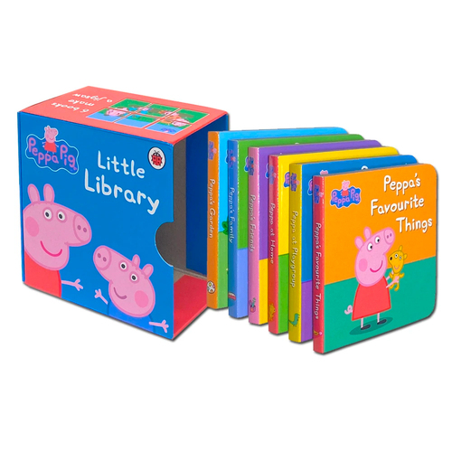 6pc Peppa Pig Little Library Board Book Set