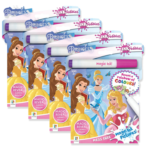 4x Inkredibles: Disney Princess Magic Ink Colouring Activity Kit 3y+