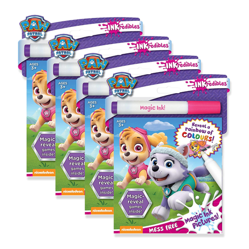 4x Inkredibles PAW Patrol Magic Ink Pictures: Skye Colouring Kit 