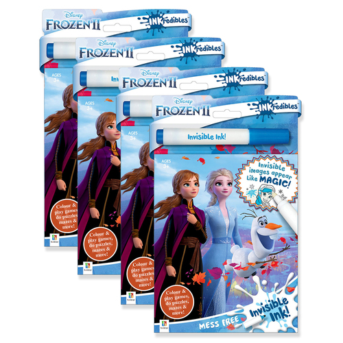 4x Inkredibles Frozen 2 Invisible Ink Colouring Activity Kit 3y+