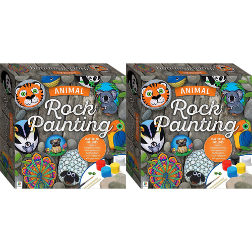 2x Craft Maker Animal Rock Painting Box Set Craft Activity Kit 