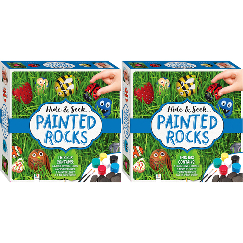 2x Craft Maker Hide and Seek Painted Rocks Craft Activity Kit 