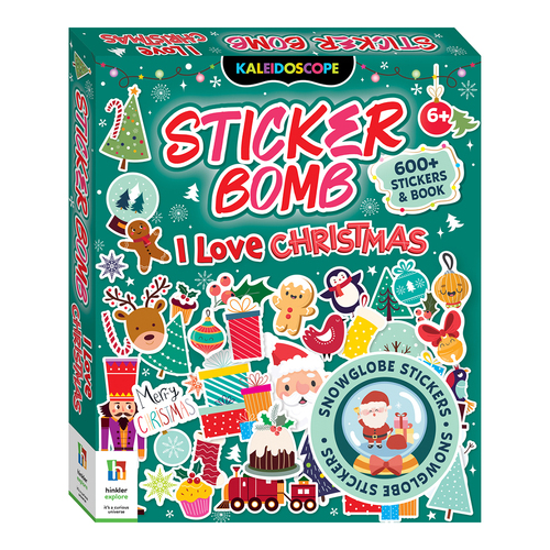 Kaleidoscope Sticker Bomb I Love Christmas Kids/Children Fun Activity Book