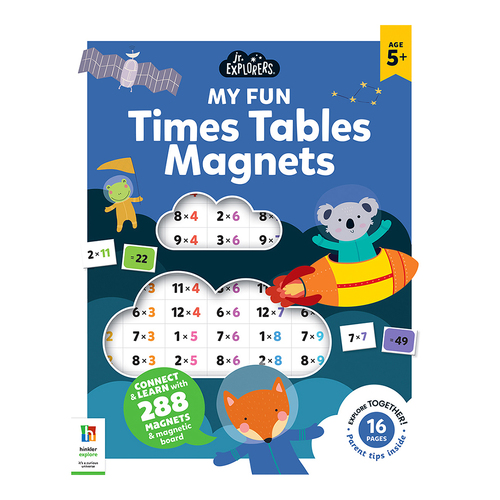 Junior Explorers Magnetic Books Times Tables Childrens Book 5y+