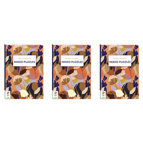 3x Solve It! Perfect Puzzles: Mixed Puzzles Adult Puzzle Book 