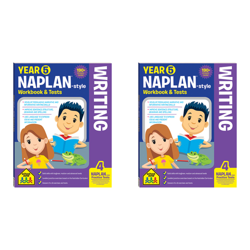 2x School Zone Year 5 Naplan*-style Writing Workbook & Tests Kids Book 10y+