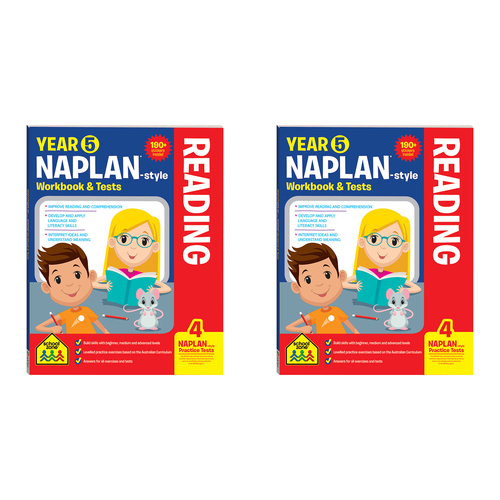 2x School Zone Year 5 Naplan*-style Reading Workbook & Tests Kids Book 10y+