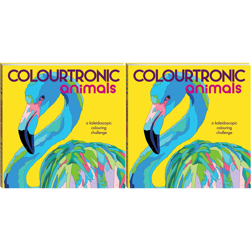 2x Art Maker Colourtronic Animals Adults Colouring Book 6y+