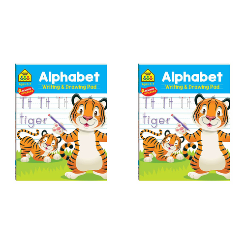 2x School Zone Alphabet Writing and Drawing Exersise Pad 3y+