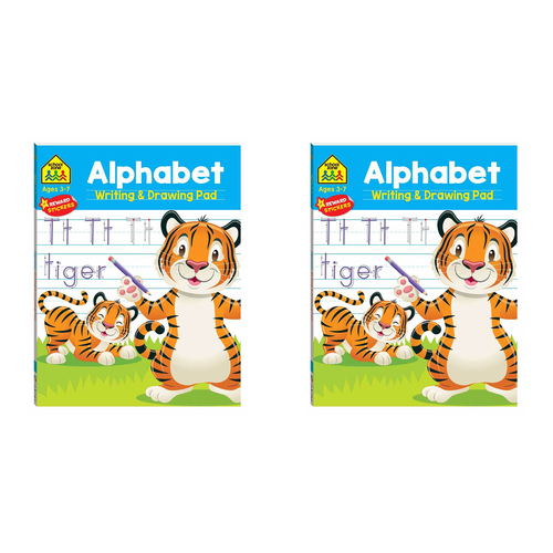 2x School Zone Alphabet Writing and Drawing Exersise Pad 3y+