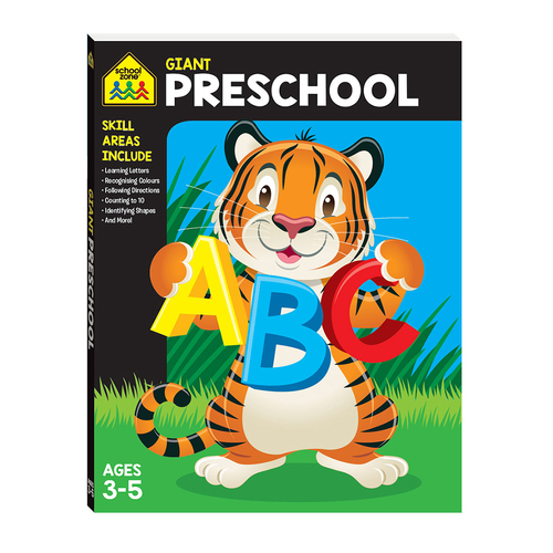 School Zone Giant Workbook: Preschool Childrens Educational Book 3y+