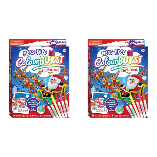 2x Inkredibles: Colour Burst Christmas Colouring Activity Kit 3y+