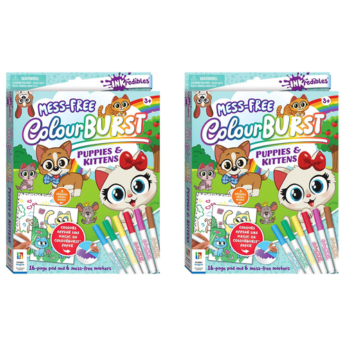 2x Inkredibles Colour Burst: Puppies and Kittens Activity Kit 3y+