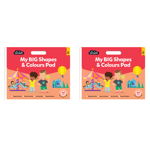 2x Junior Explorers My Big Shapes and Colours Pad 5y+