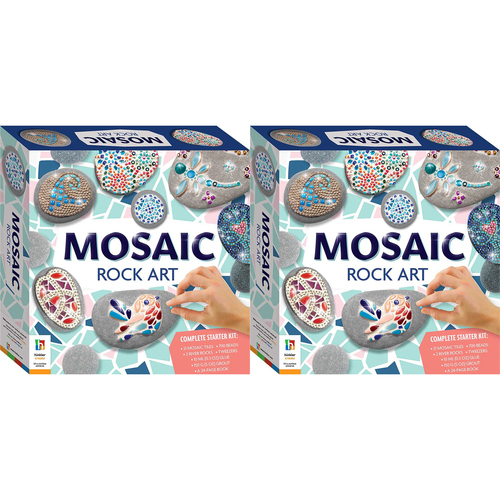 2x Craft Maker Mosaic Rock Art Box Set Craft Activity Kit 