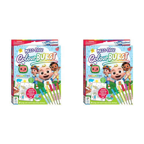 2PK Inkredibles Mess Free Colour Burst Cocomelon Activity Set Kids 3y+