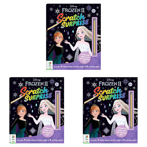 3PK Scratch Surprise Disney Frozen 2 Activity Pages Kids/Children Book 3-5y