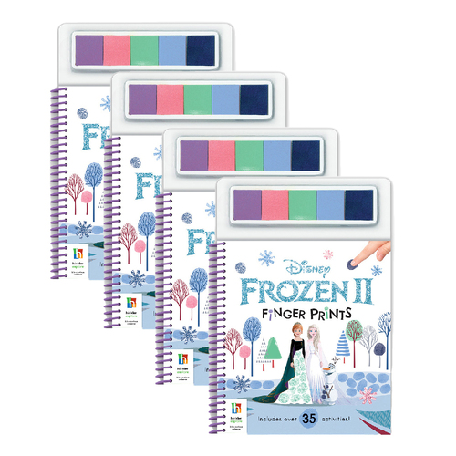 4x Kaleidoscope Frozen 2 Finger Prints Kids Finger Painting Book 3y+