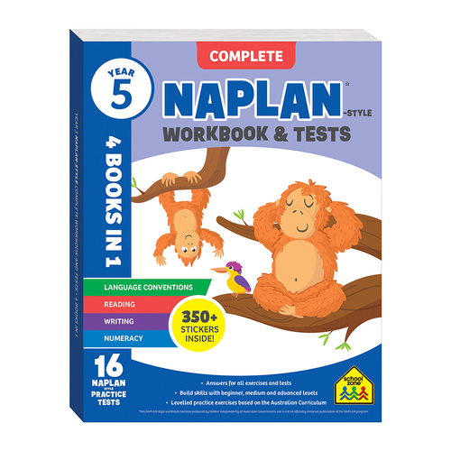 School Zone Year 5 Naplan*-style Complete Workbook and Tests Kids Book 9y+