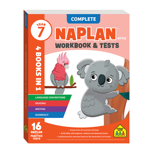 School Zone Year 7 Naplan*-style Complete Workbook and Tests Kids Book 10y+