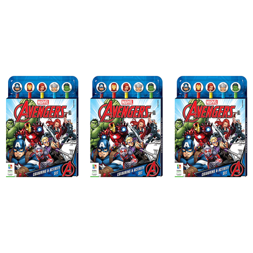 3x Kaleidoscope The Avengers Colouring & Activity Set Kids 3y+