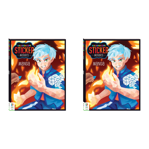 2x Kaleidoscope Sticker Mosaics Manga Sticker Art Book 