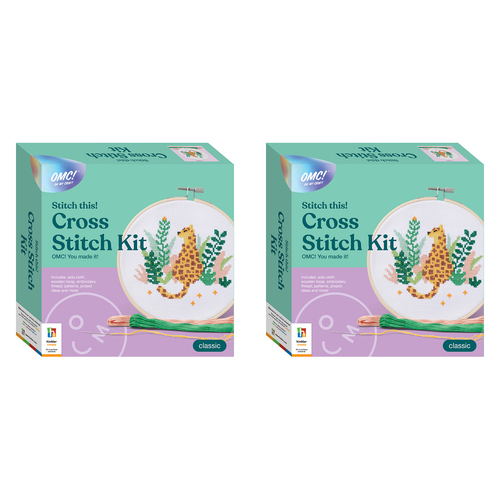 2PK Bookoli OMC Stitch This Cross Stitch Crafting Activity Kit