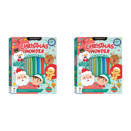 2PK Kaleidoscope Christmas Wonder Colouring Kit Kids 6-8y