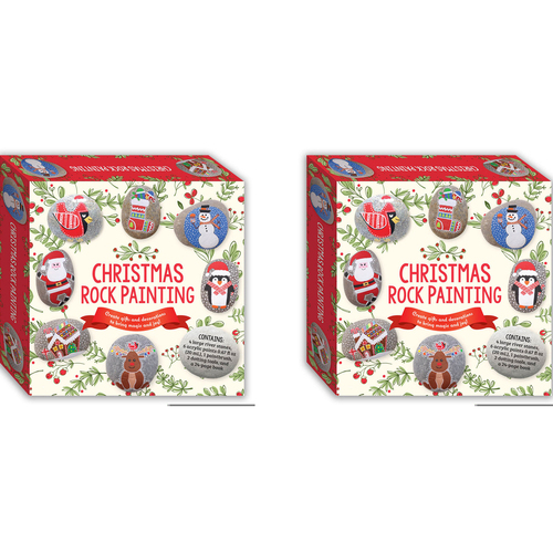 2x Craft Maker Christmas Rock Painting Craft Activity Kit 