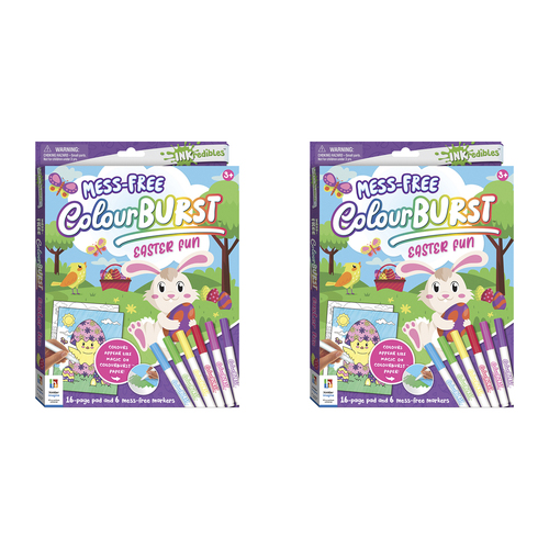 2x Inkredibles Colour Burst Easter Fun Colouring Activity Kit 3y+