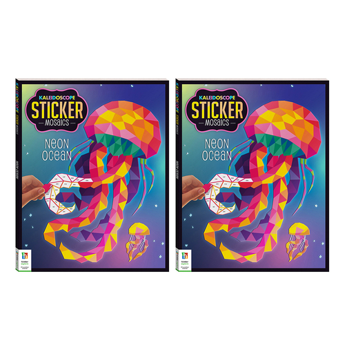 2PK Kaleidoscope Sticker Mosaics Neon Ocean Kids/Children 8-16y