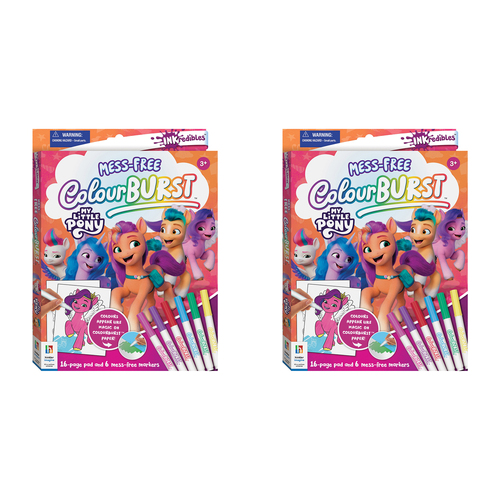 2x Inkredibles Colour Burst My Little Pony New Gen Colouring Kit 3y+