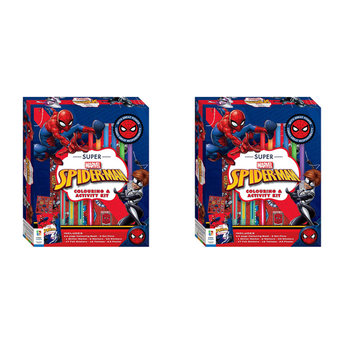 2PK Bookoli Kids Super Spider-Man 64-Page Colouring & Activity Kit