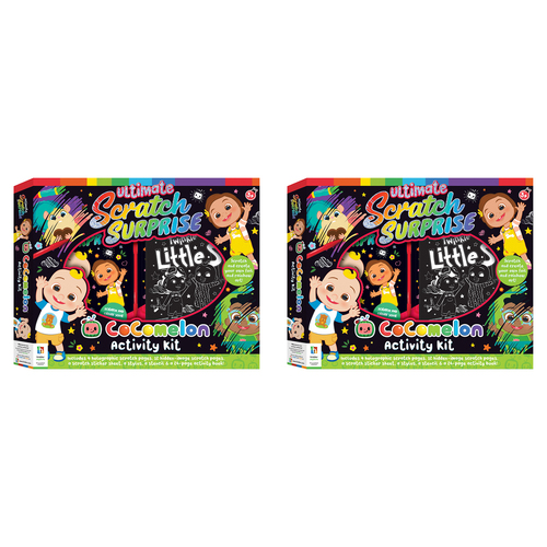2PK Kaleidoscope Ultimate Scratch Surprise Cocomelon Activity Kit Kids 4-12y