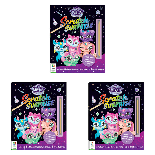 3PK Hinkler Magic Mixies Mixlings Scratch Surprise Activity Book Kids 3+