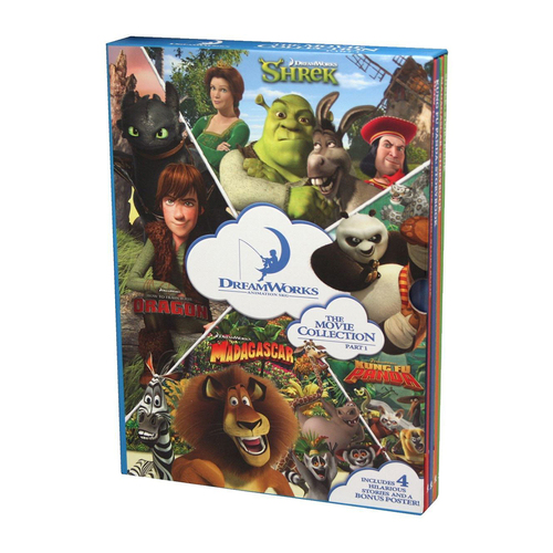 4pc Dreamworks Book Collection Part-1 w/ Slipcase & Poster Set