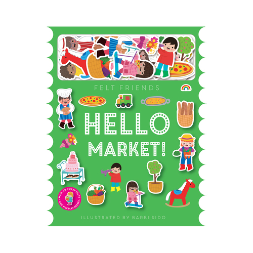 Really Decent Books Felt Friends Kids/Childrens Book- Hello Market 3Y+