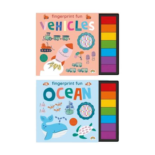 Really Decent Books Fingerprint Fun Vehicles & Ocean Kids Activity Books 3y+