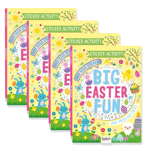 4x Bookoli CSA Giant Spring: Big Easter Fun Sticker & Activity Book 