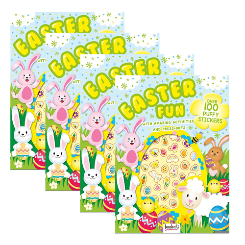 4x Bookoli Puffy Sticker Windows: Easter Kids Activity Book 