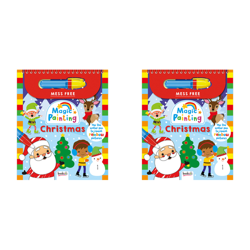 2x Bookoli Magic Painting Christmas Paint Art And Craft Book 