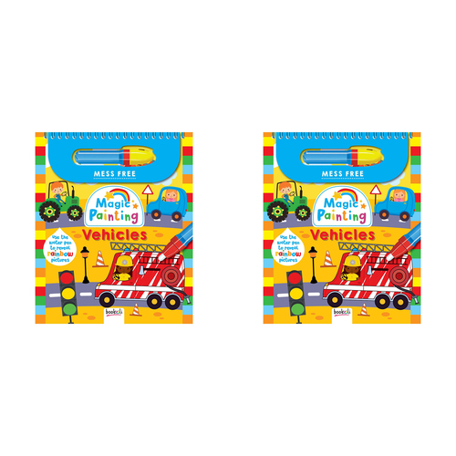 2PK Junior Explorers Magic Painting Vehicles Kids/Children Activity Book