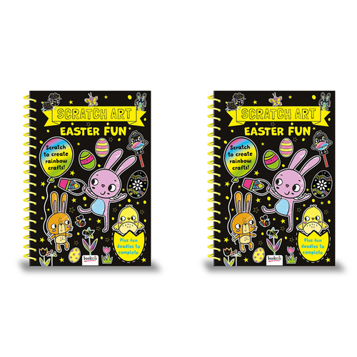 2x Bookoli Scratch Art: Easter Fun Art/Craft Activity Book 4y+