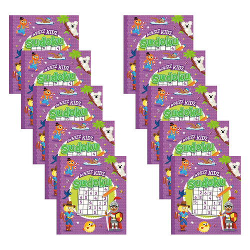10PK Promotional Whizz Kidz Sudoku Kids Puzzle/Activity Book 8y+